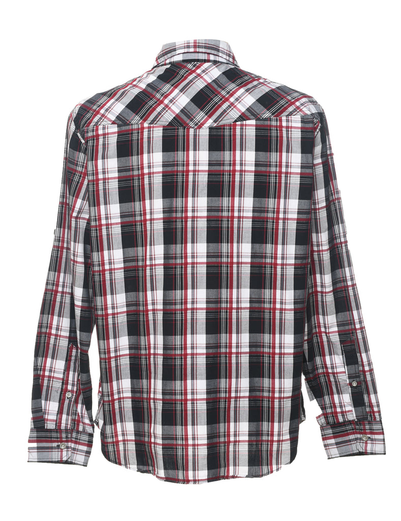 Long Sleeved Checked Shirt - L