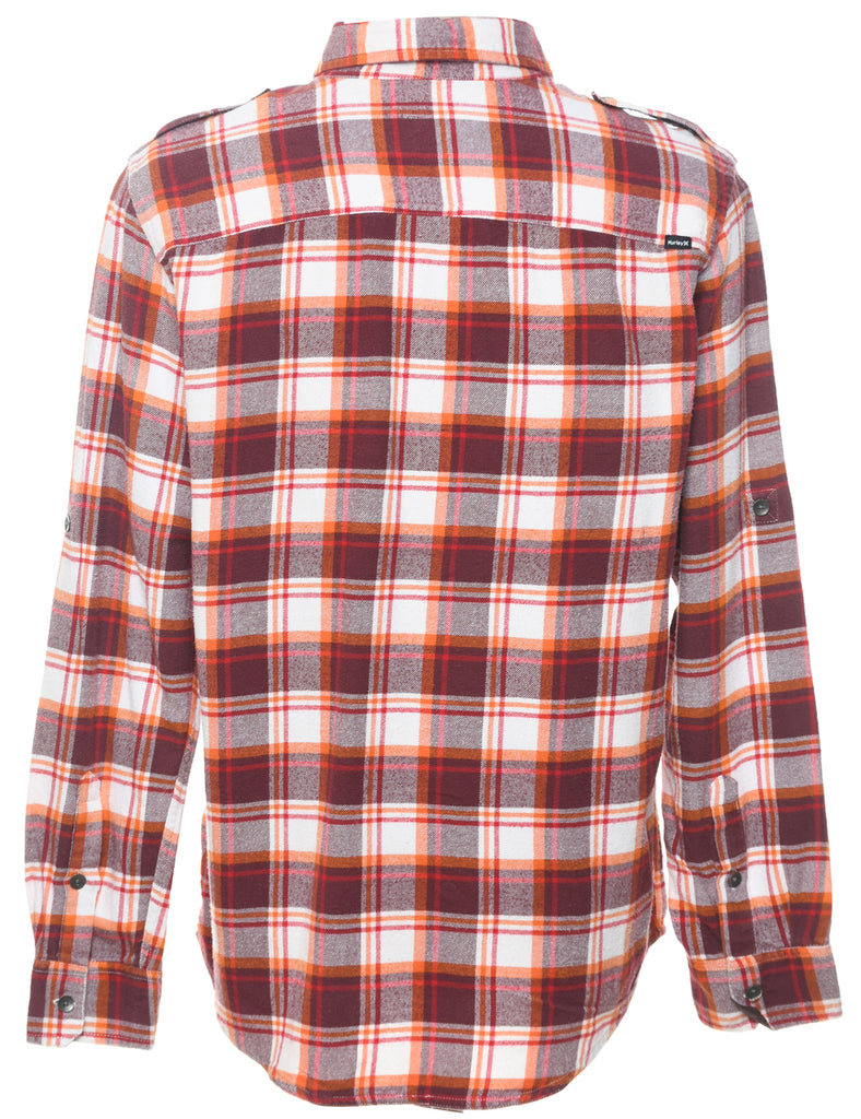 Long Sleeved Checked Shirt - L