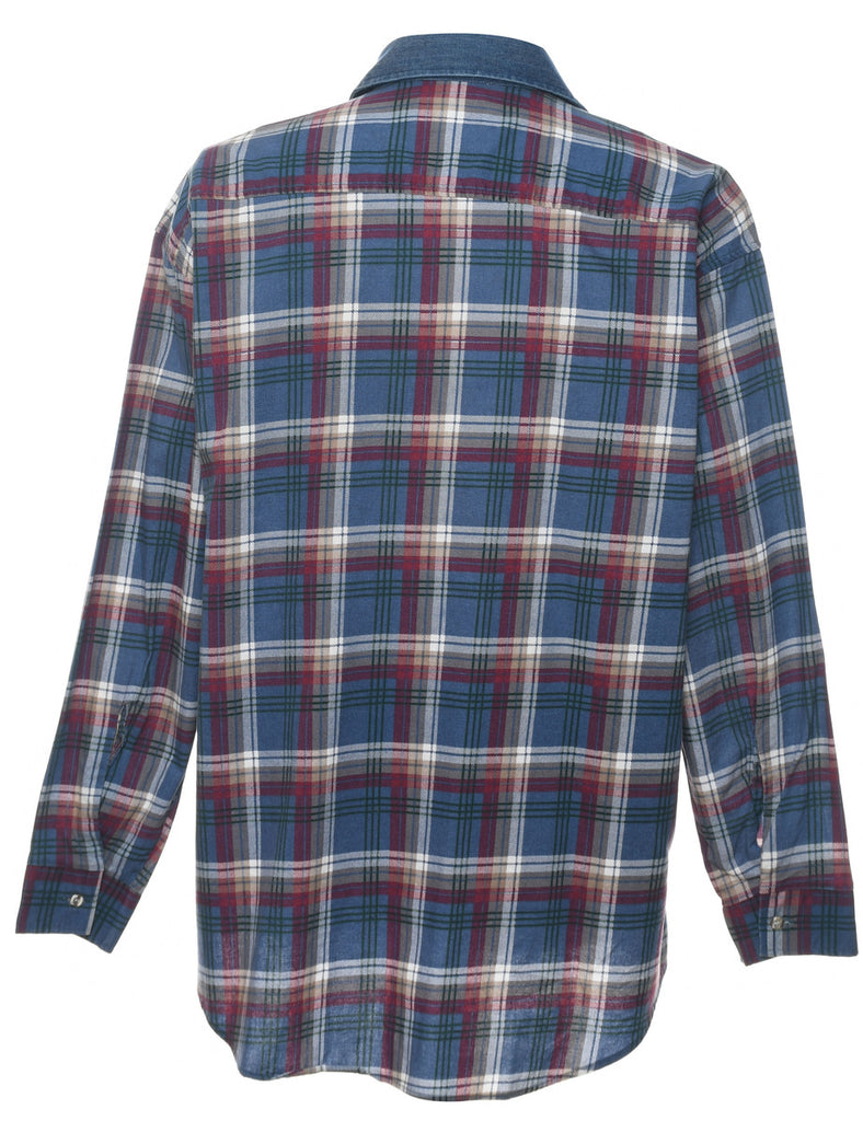 Long Sleeved Checked Shirt - L