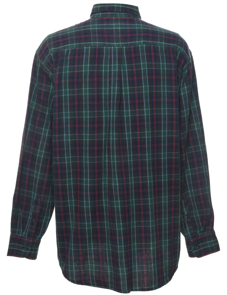 Long Sleeved Checked Shirt - L