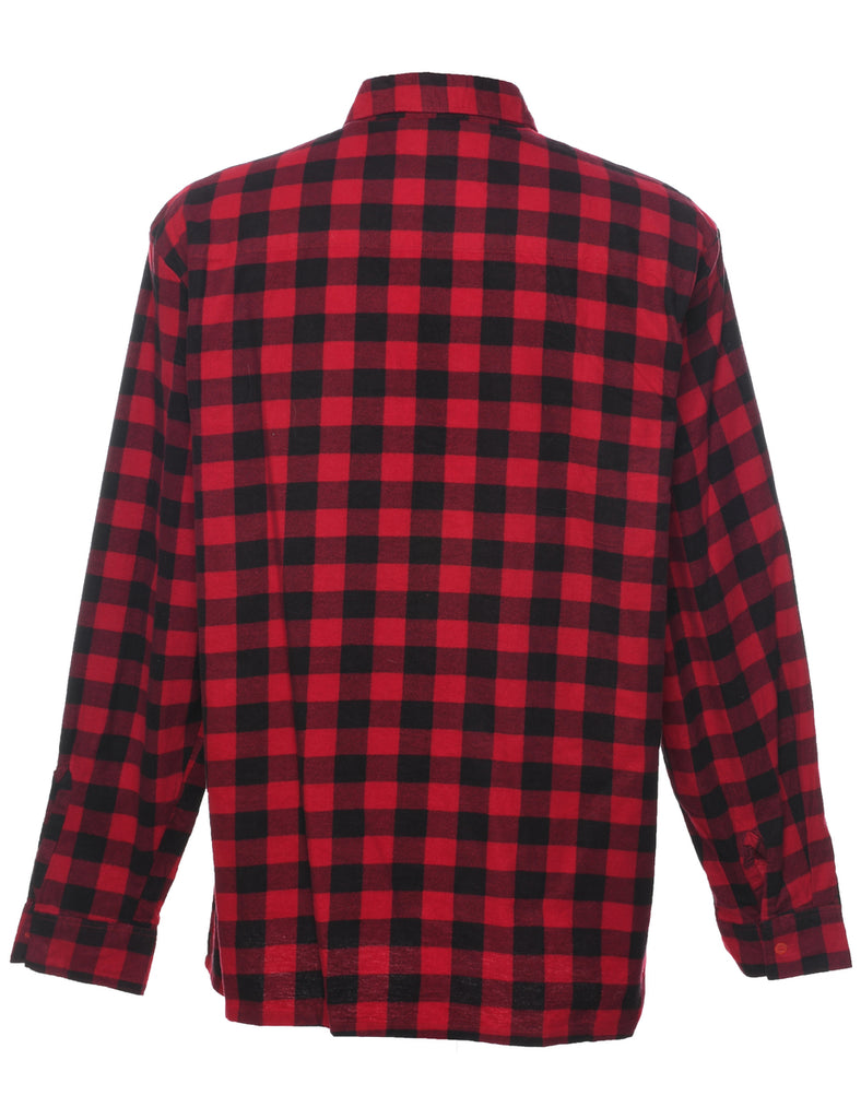 Long Sleeved Checked Shirt - XL