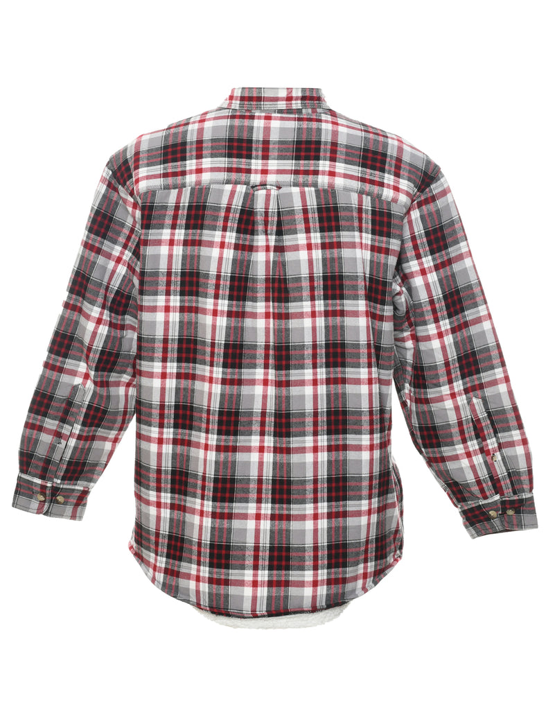 Long Sleeved Checked Shirt - L