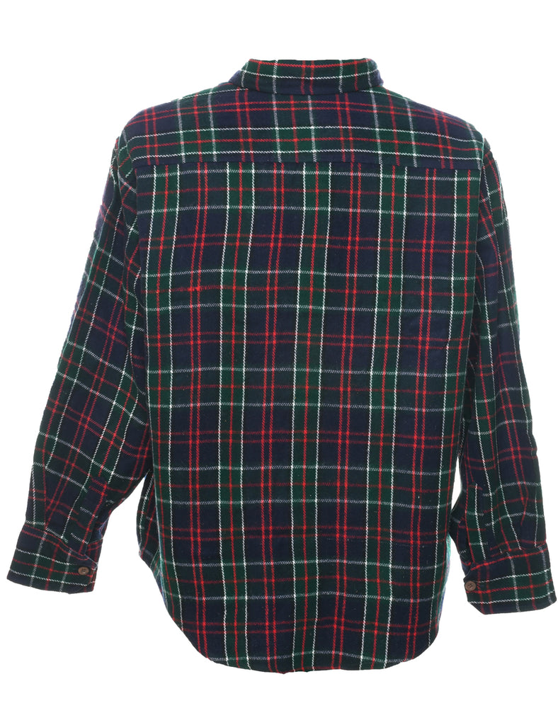 Long Sleeved Checked Shirt - L