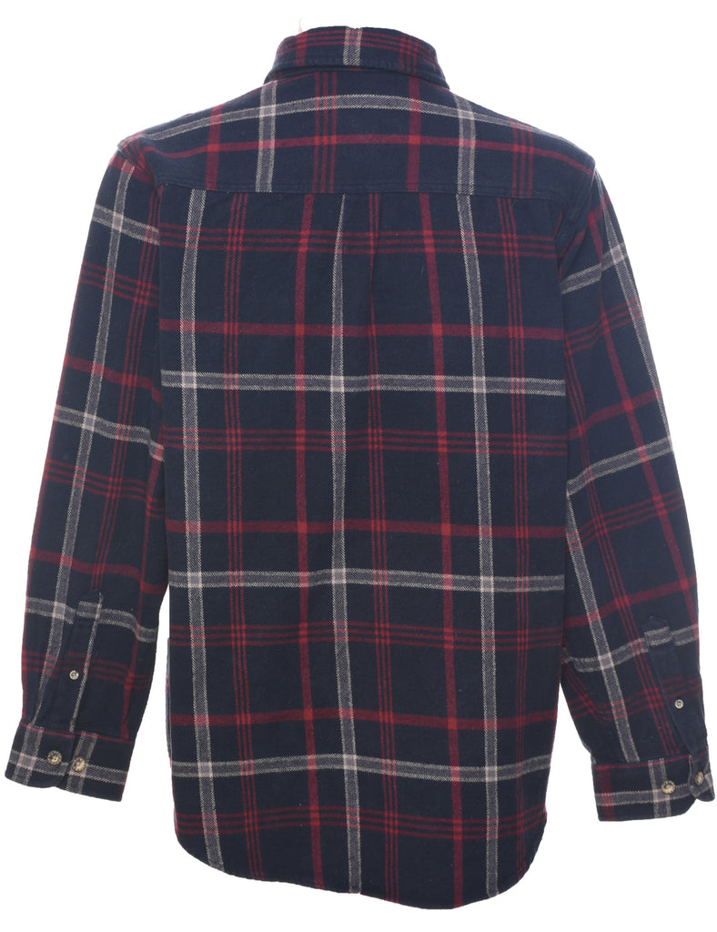 Long Sleeved Checked Shirt - L