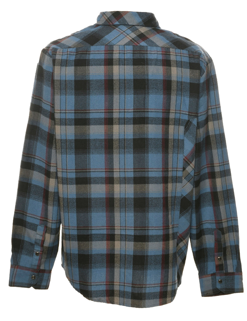 Long Sleeved Checked Shirt - L