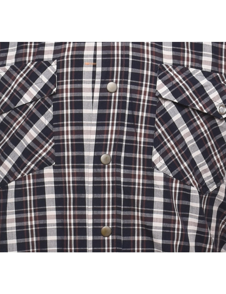Long Sleeved Checked Shirt - M