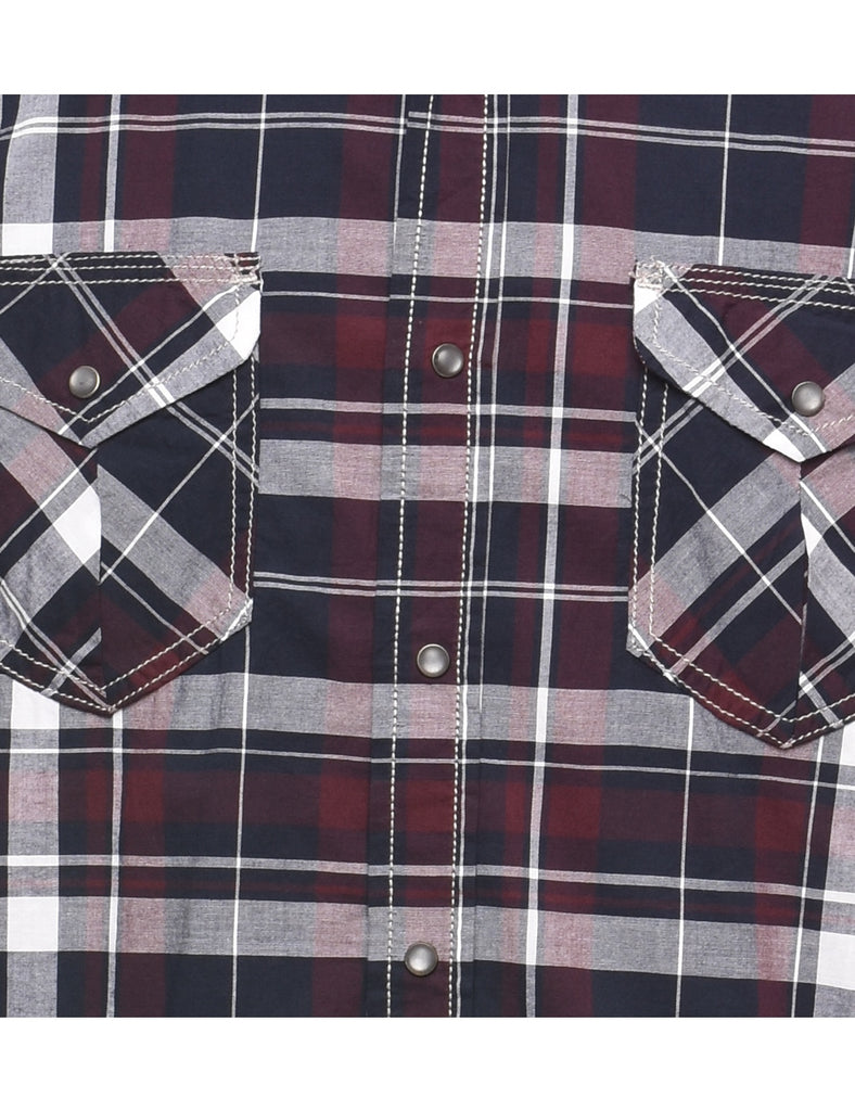 Long Sleeved Checked Shirt - M