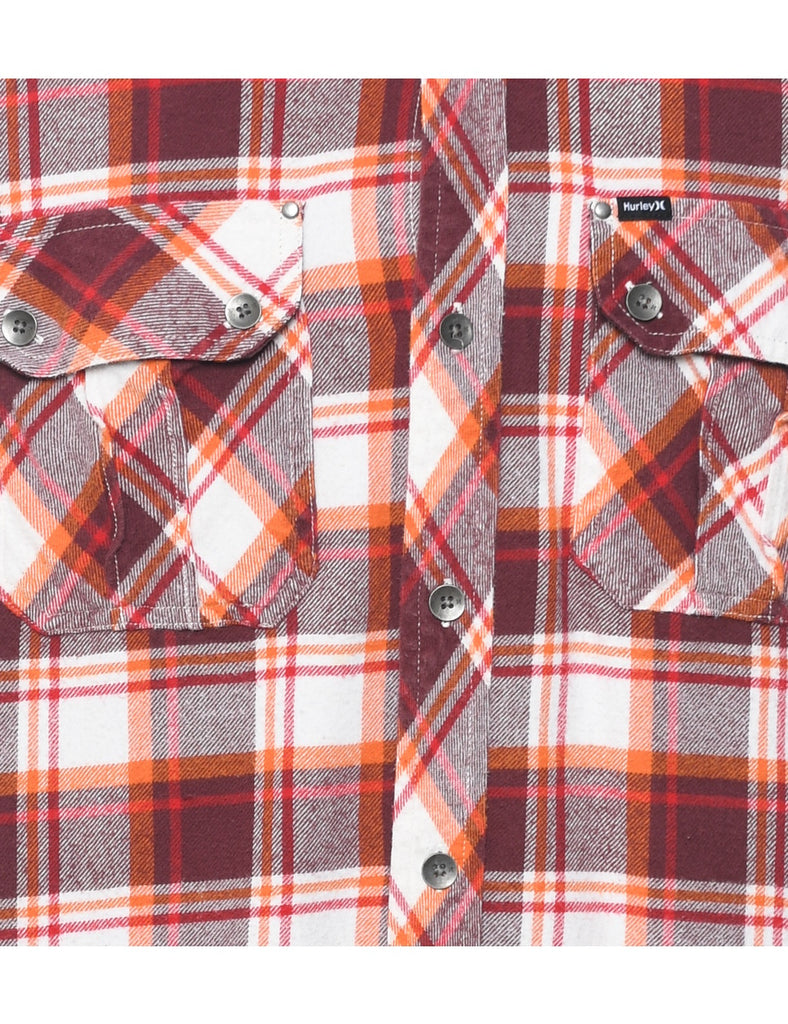 Long Sleeved Checked Shirt - L