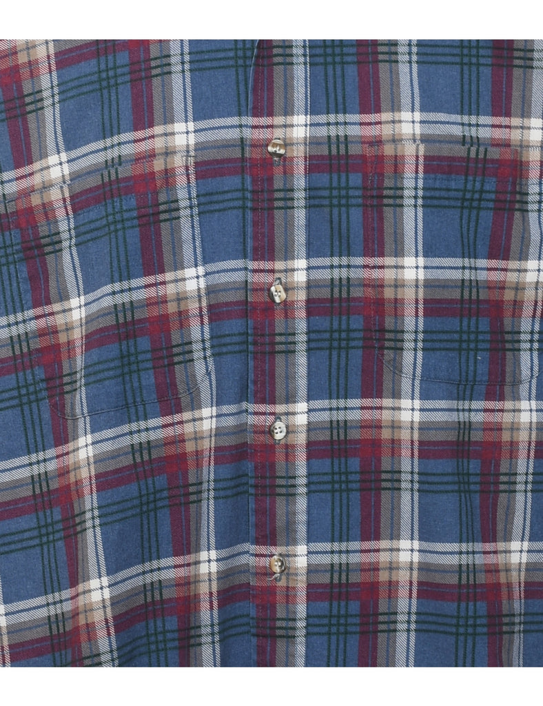 Long Sleeved Checked Shirt - L