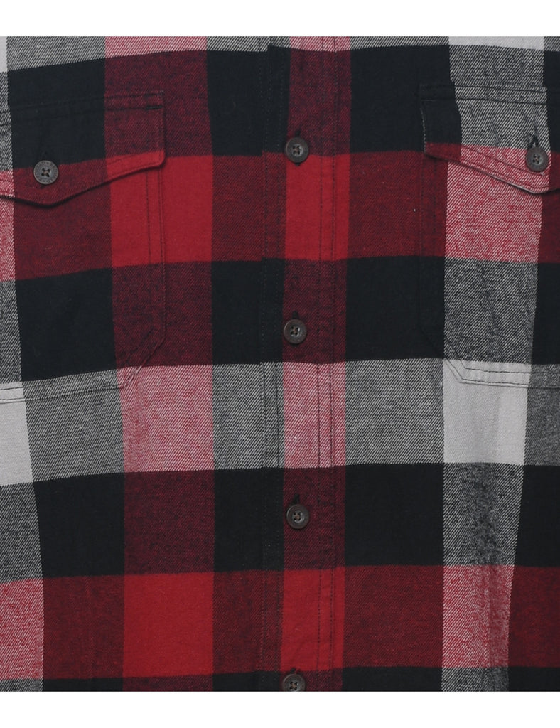Long Sleeved Checked Shirt - XL