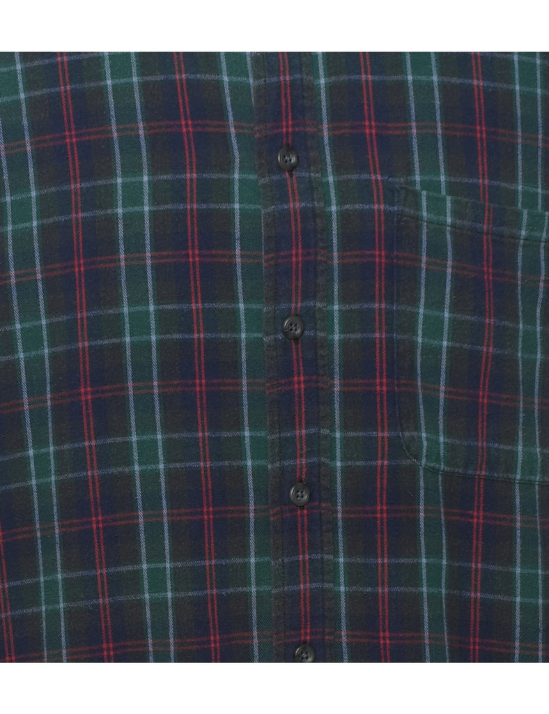 Long Sleeved Checked Shirt - L