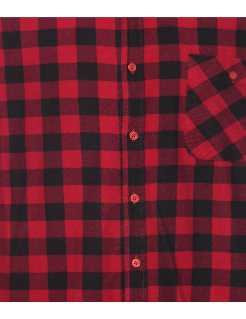 Long Sleeved Checked Shirt - XL