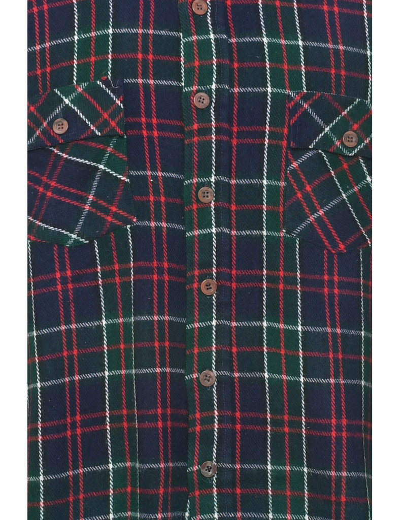 Long Sleeved Checked Shirt - L