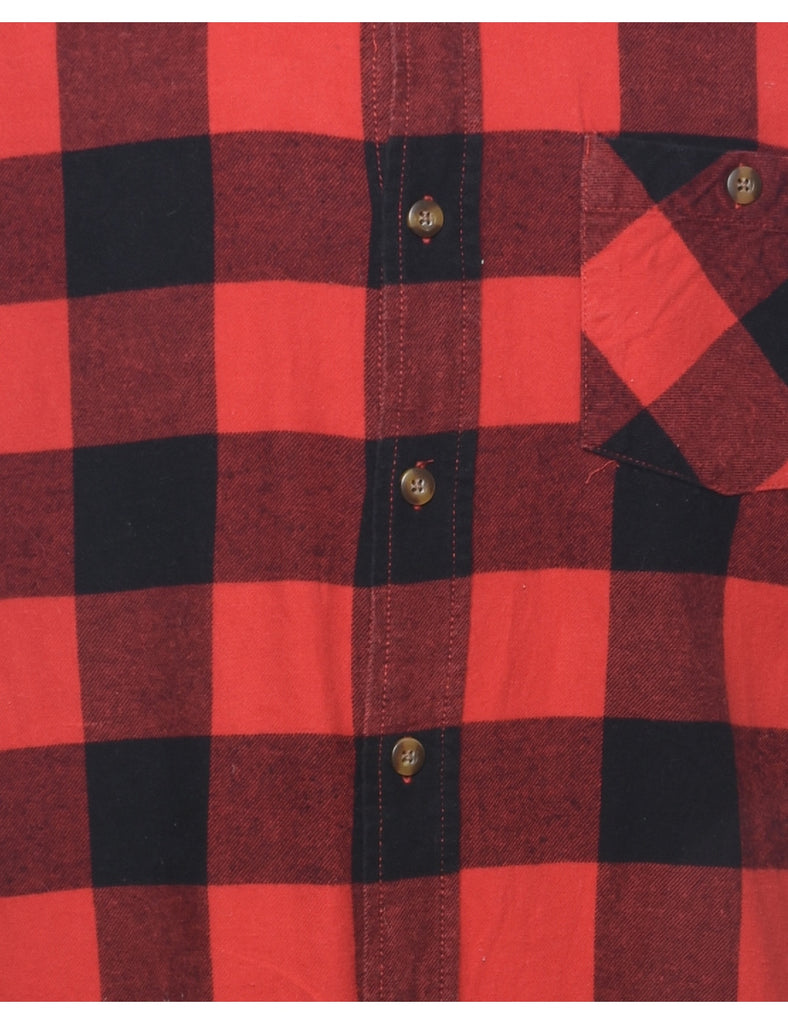 Long Sleeved Checked Shirt - M