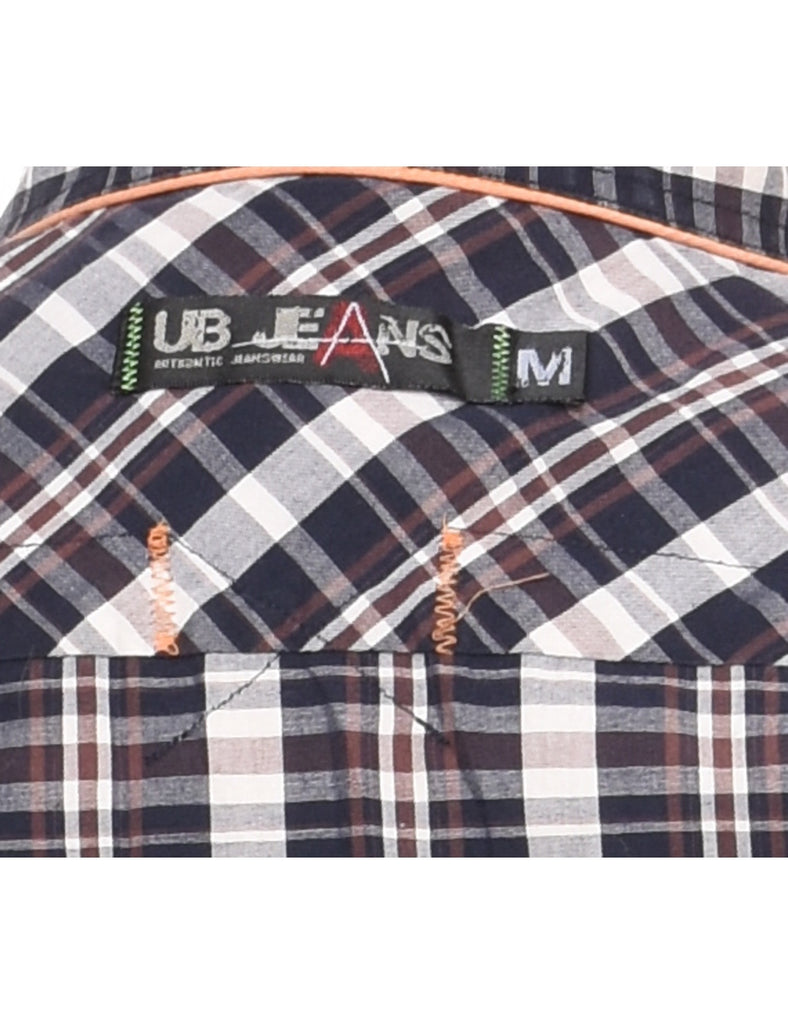 Long Sleeved Checked Shirt - M