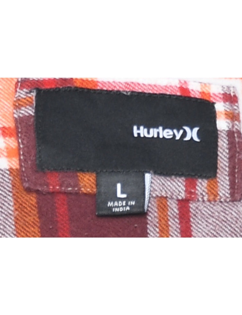 Long Sleeved Checked Shirt - L