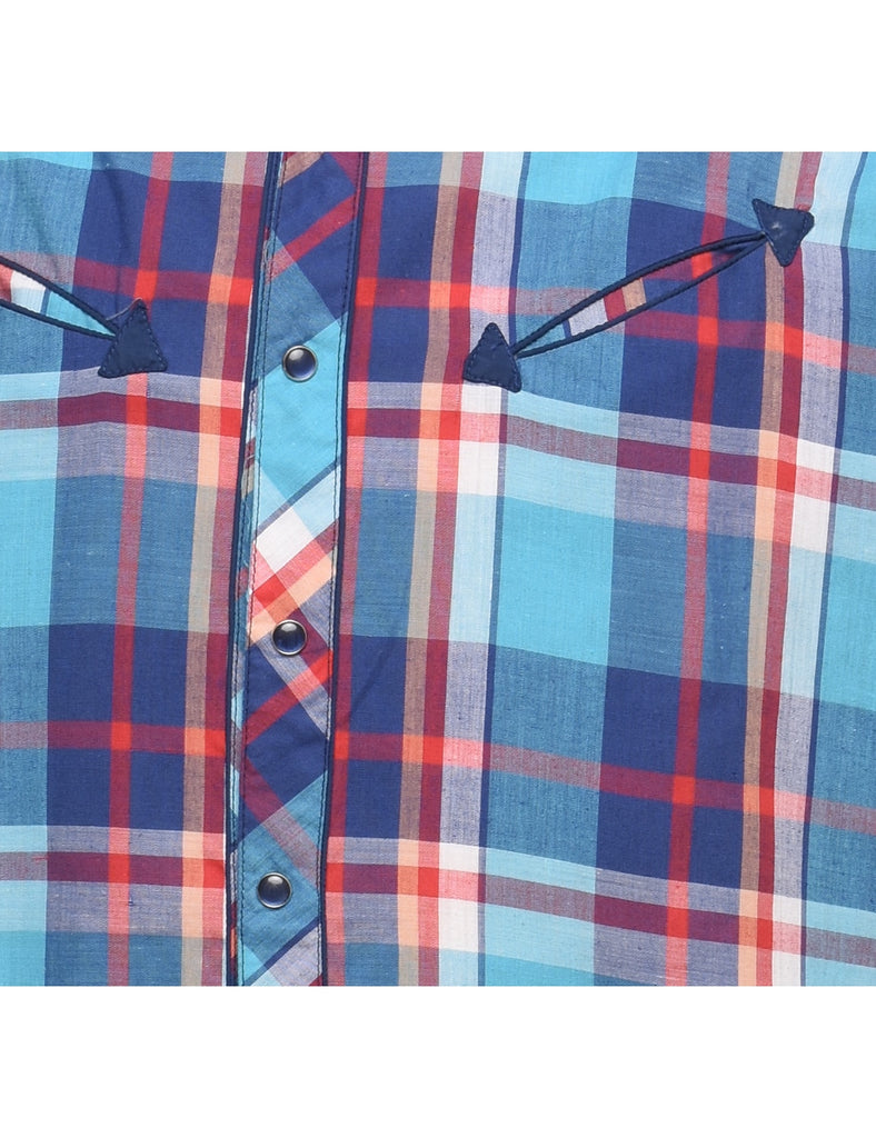 Long Sleeved Checked Western Multi-Colour Shirt - M