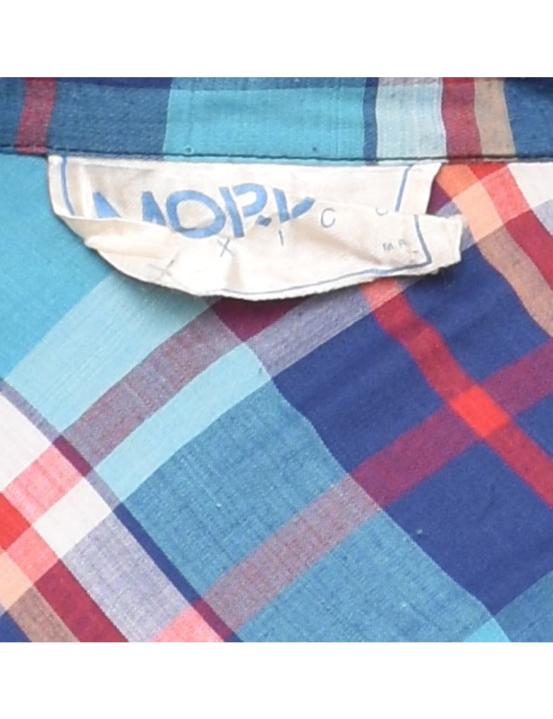 Long Sleeved Checked Western Multi-Colour Shirt - M