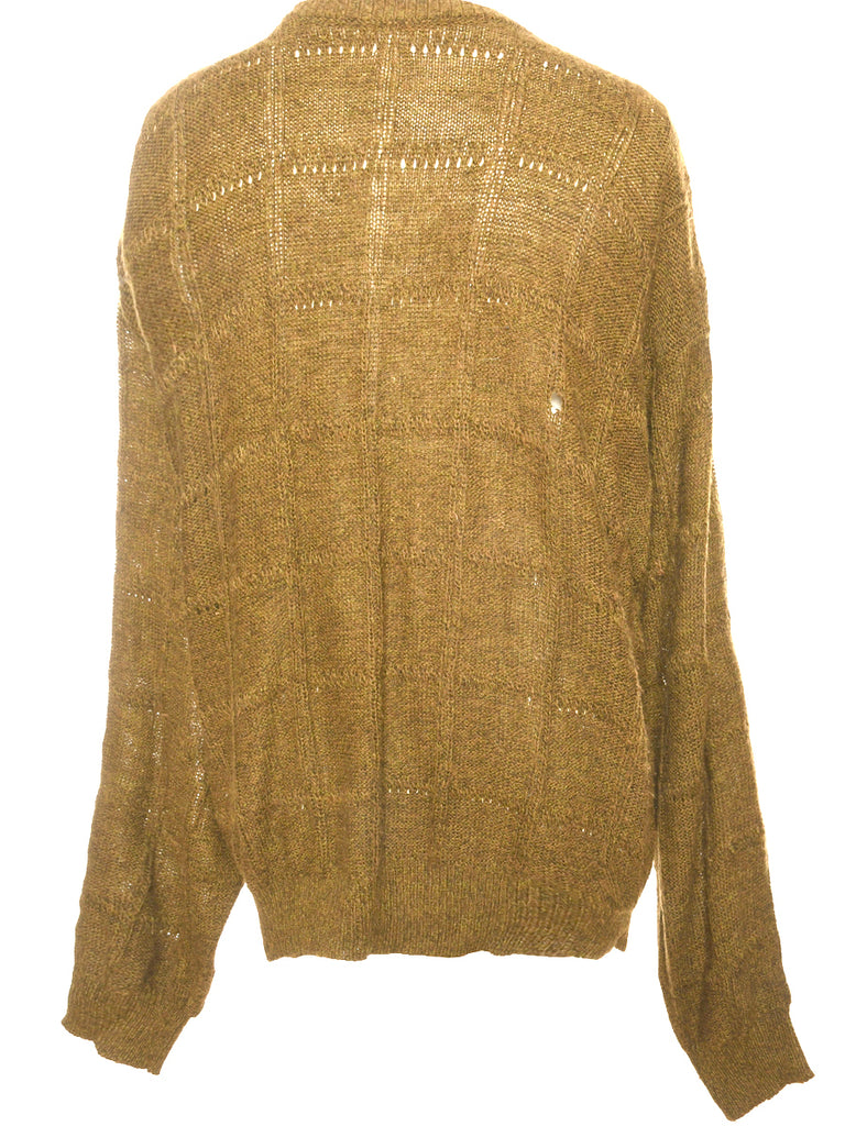 Long Sleeved Dark Brown Jumper - L