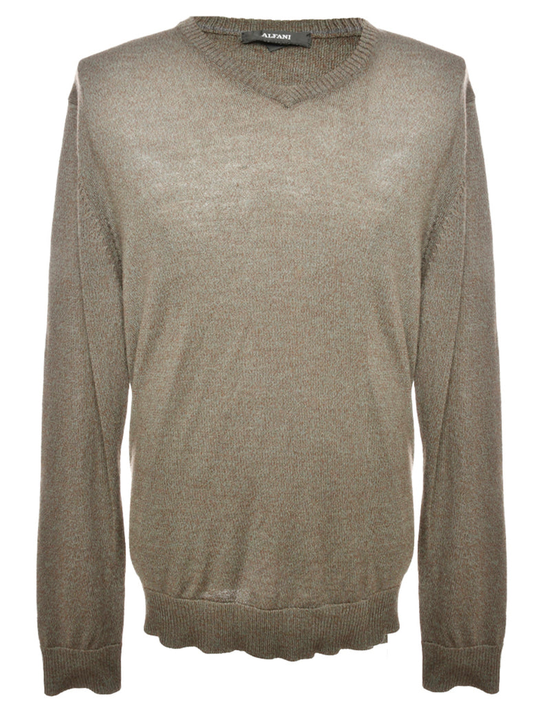 Long Sleeved Dark Grey Jumper - L