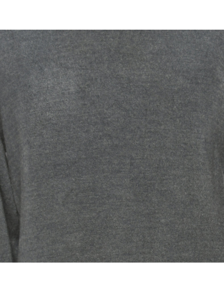 Long Sleeved Dark Grey Jumper - L