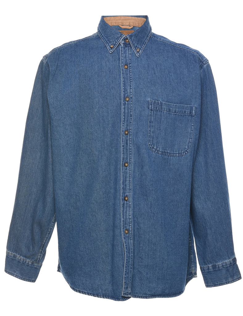 Long Sleeved Denim Shirt - L