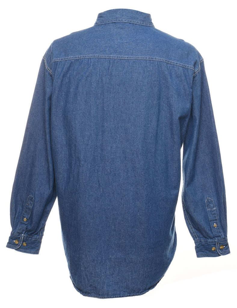 Long Sleeved Denim Shirt - L