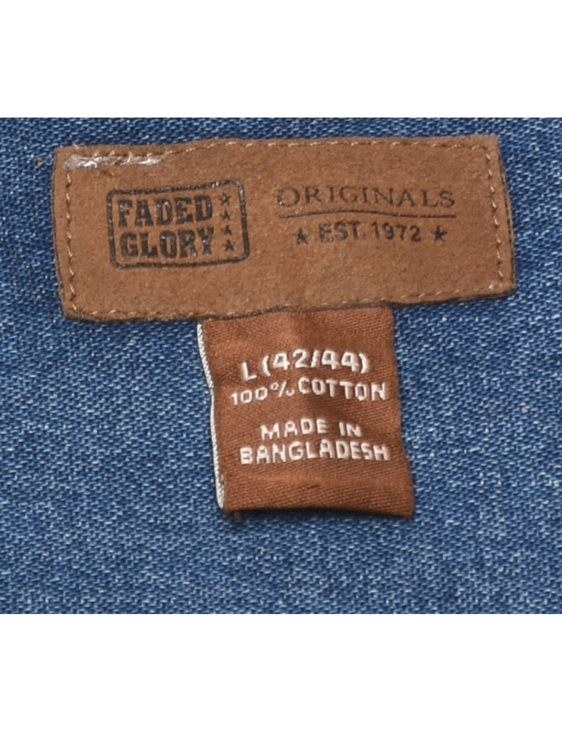 Long Sleeved Denim Shirt - L