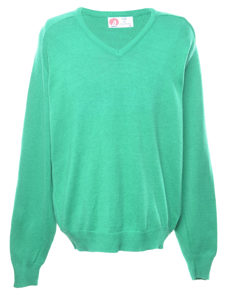 Long Sleeved Green Jumper - XL