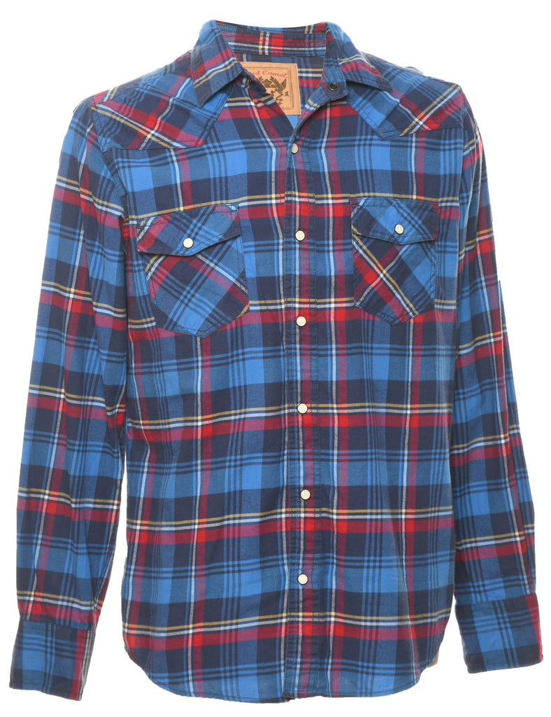 Long Sleeved Multi-Colour Checked Shirt - M