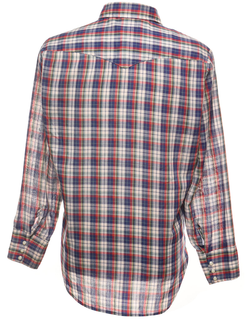 Long Sleeved Multi-Colour Checked Shirt - L