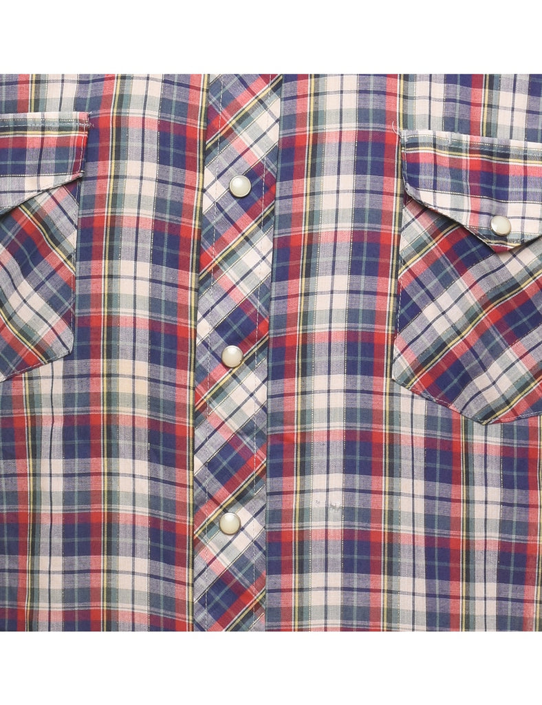 Long Sleeved Multi-Colour Checked Shirt - L