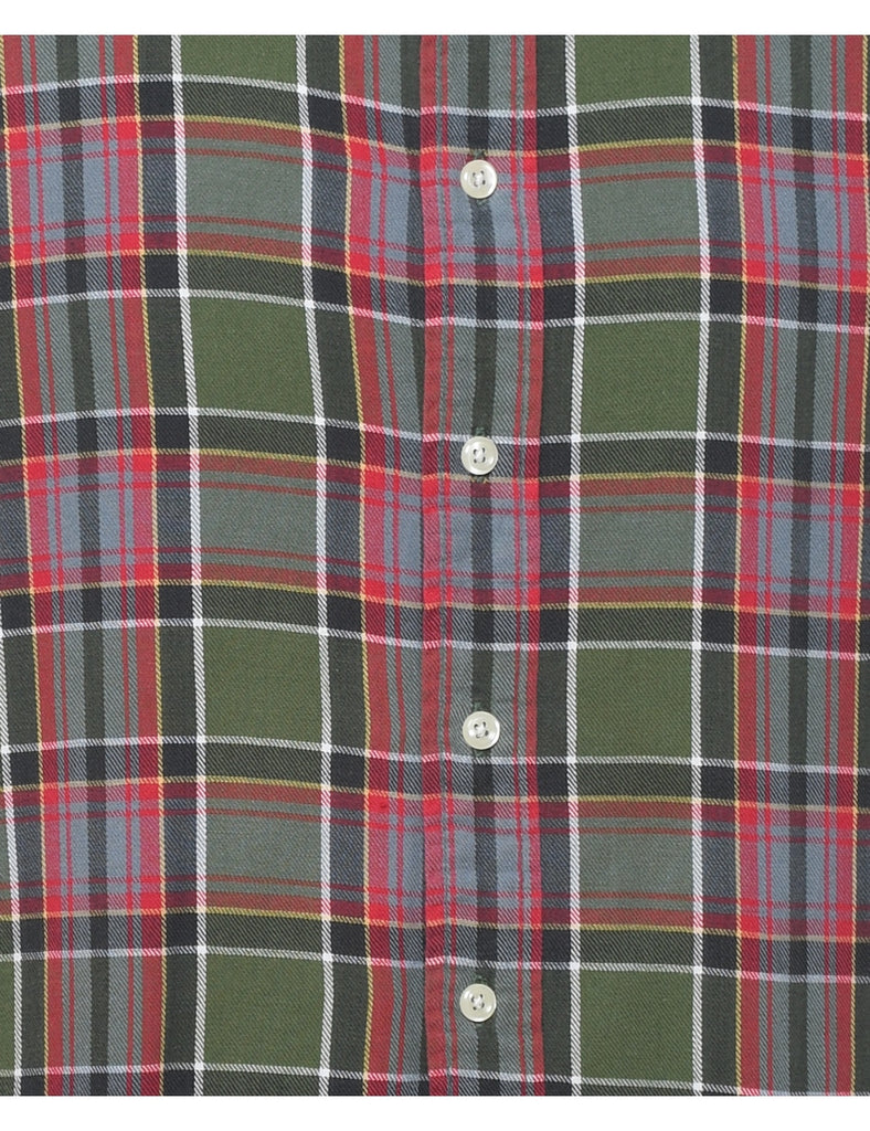 Long Sleeved Multi-Colour Checked Shirt - L