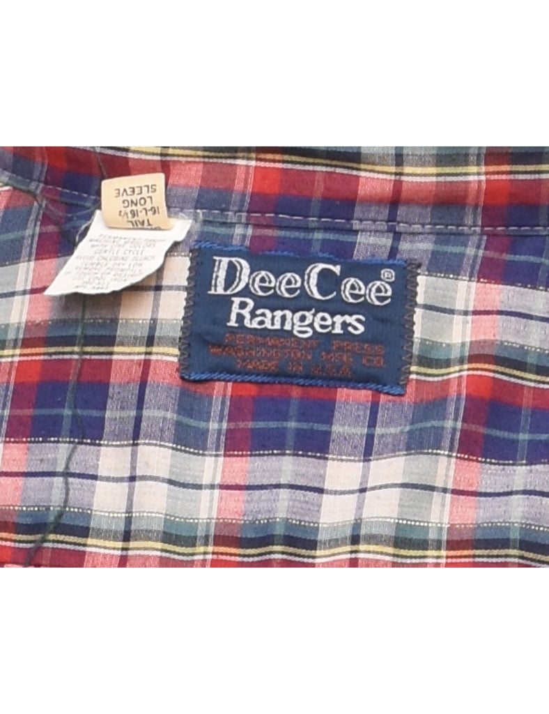 Long Sleeved Multi-Colour Checked Shirt - L