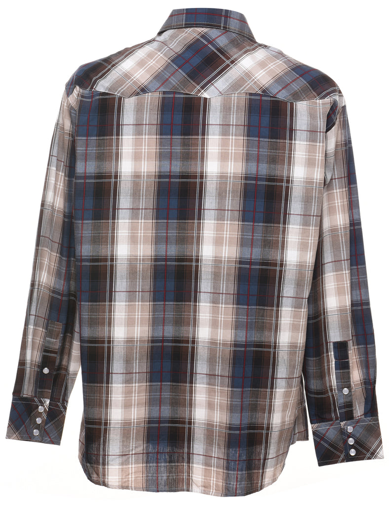 Long Sleeved Multi-Colour Classic Checked Shirt - L