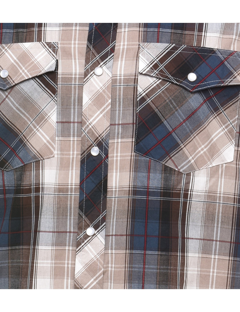Long Sleeved Multi-Colour Classic Checked Shirt - L