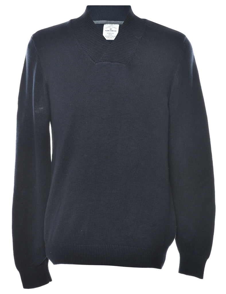 Long Sleeved Navy Jumper - M