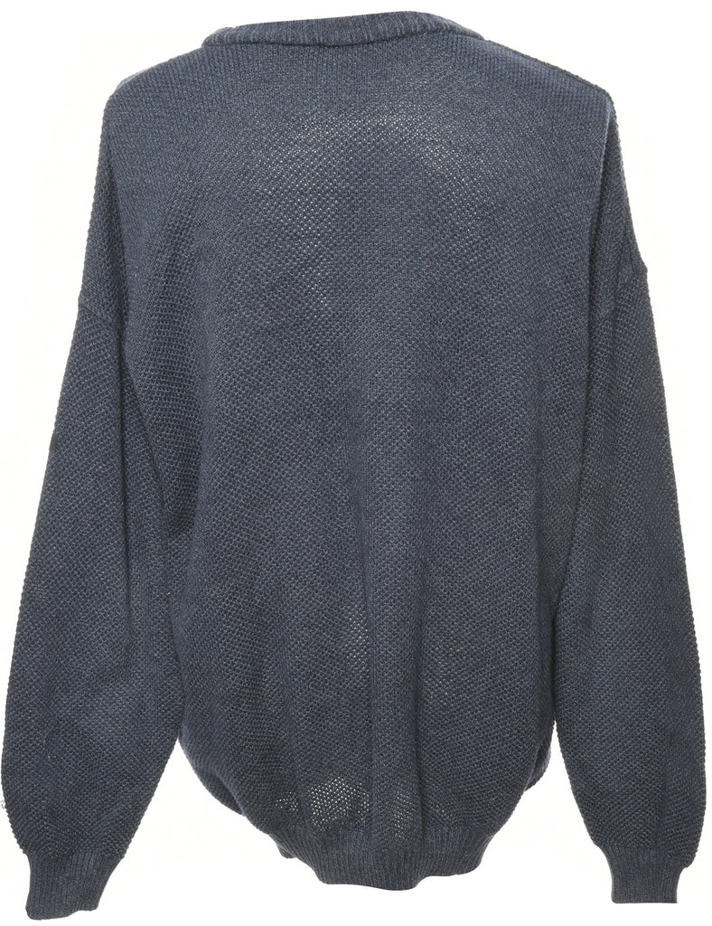 Long Sleeved Navy Jumper - L