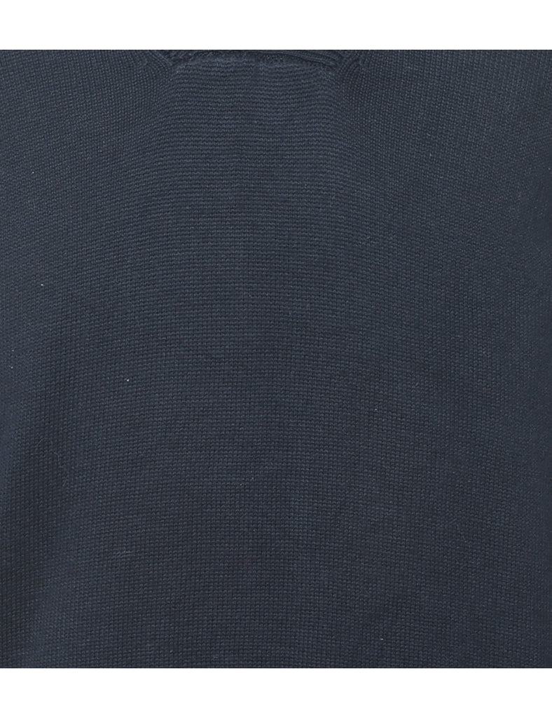 Long Sleeved Navy Jumper - M