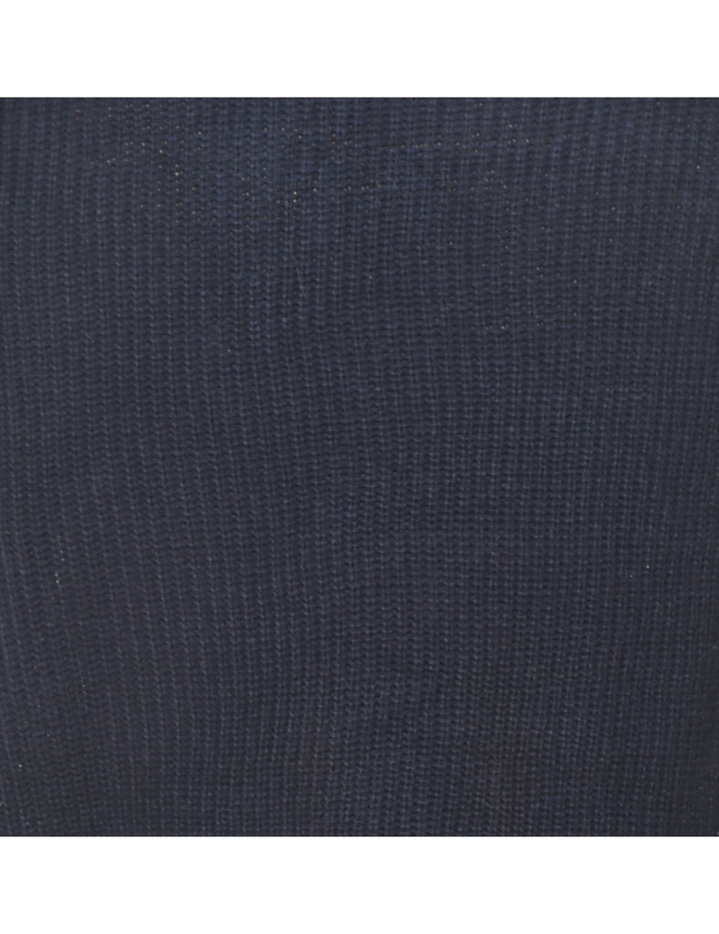 Long Sleeved Navy Jumper - L