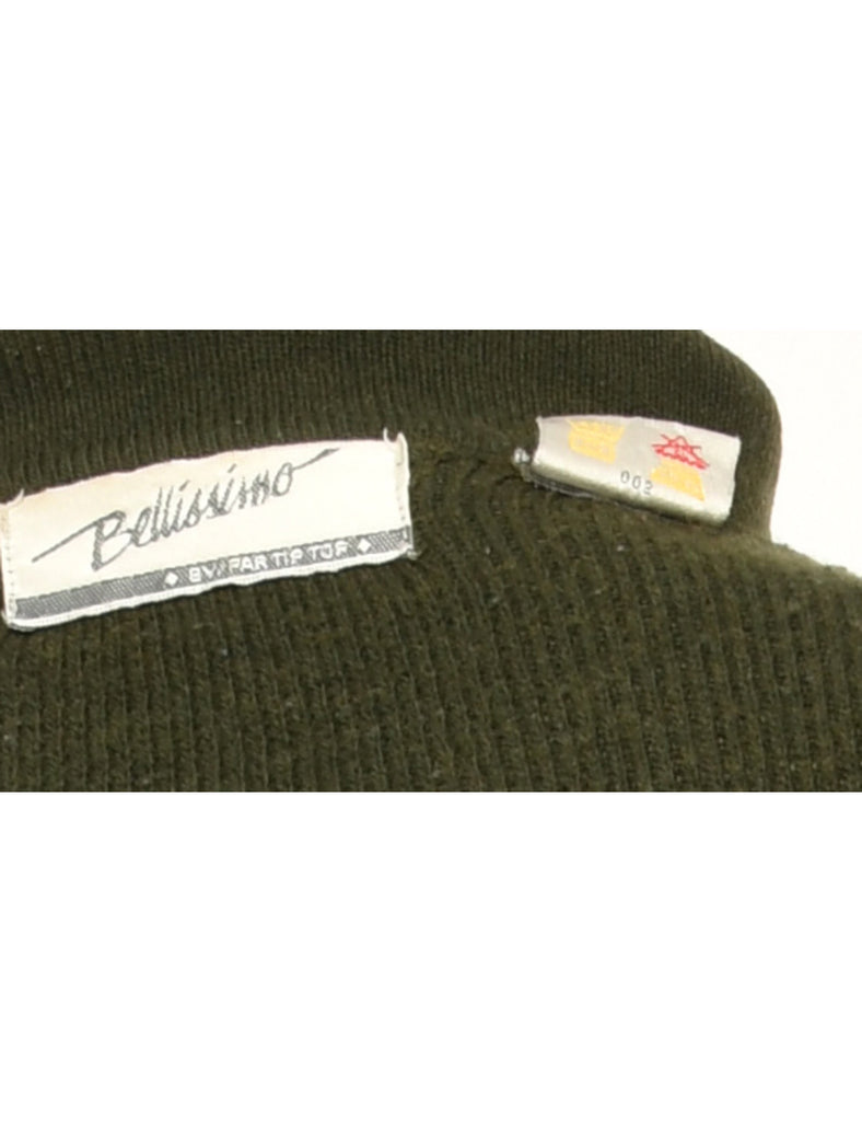 Long Sleeved Olive Green Jumper - M