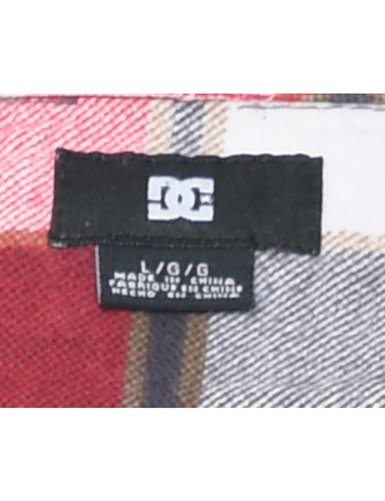 Long Sleeved Red & Grey D&G Checked Shirt - L