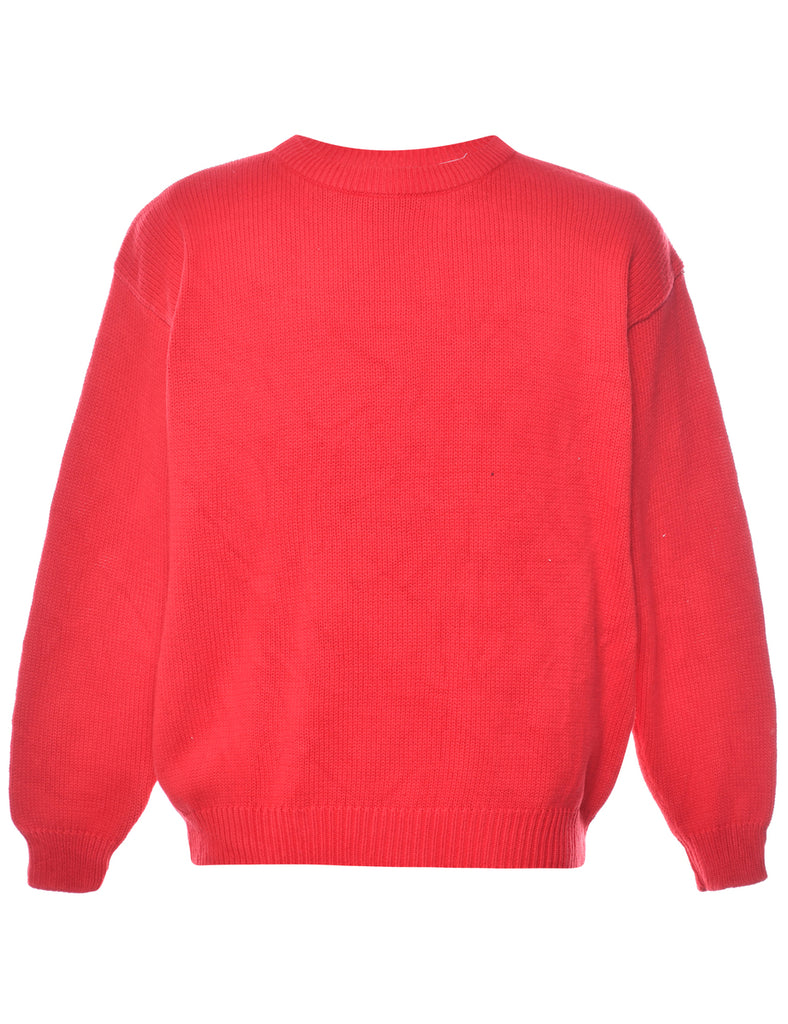 Long Sleeved Red Jumper - L
