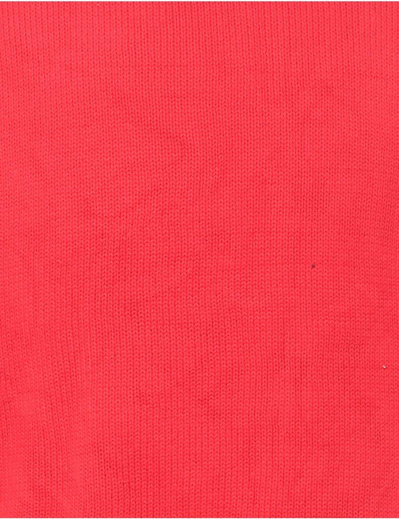 Long Sleeved Red Jumper - L