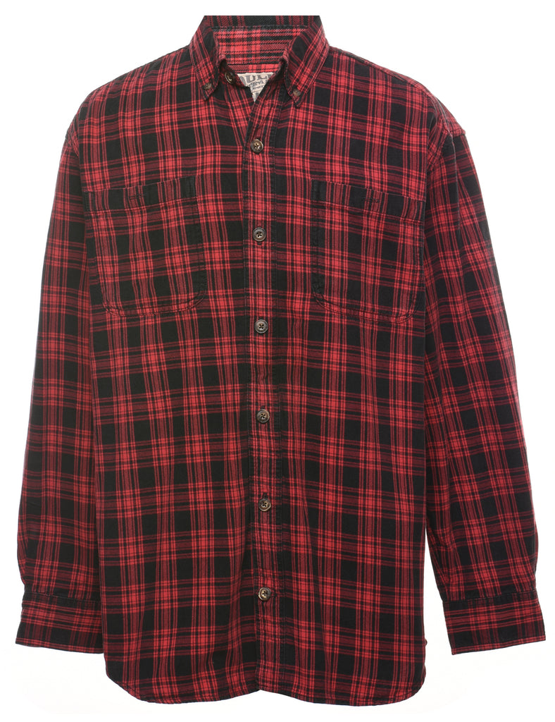 Maroon Checked Shirt - M