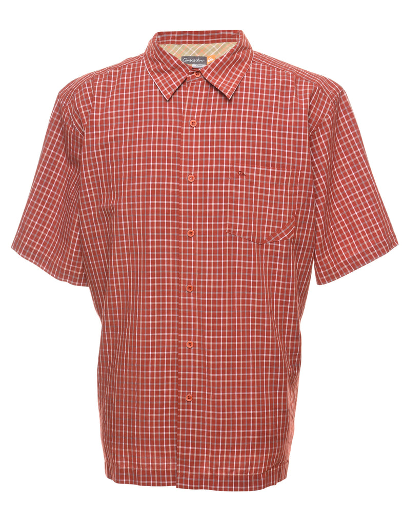 Maroon Checked Shirt - XL