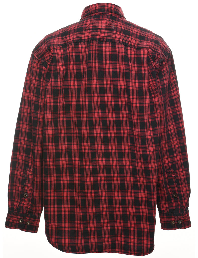 Maroon Checked Shirt - M