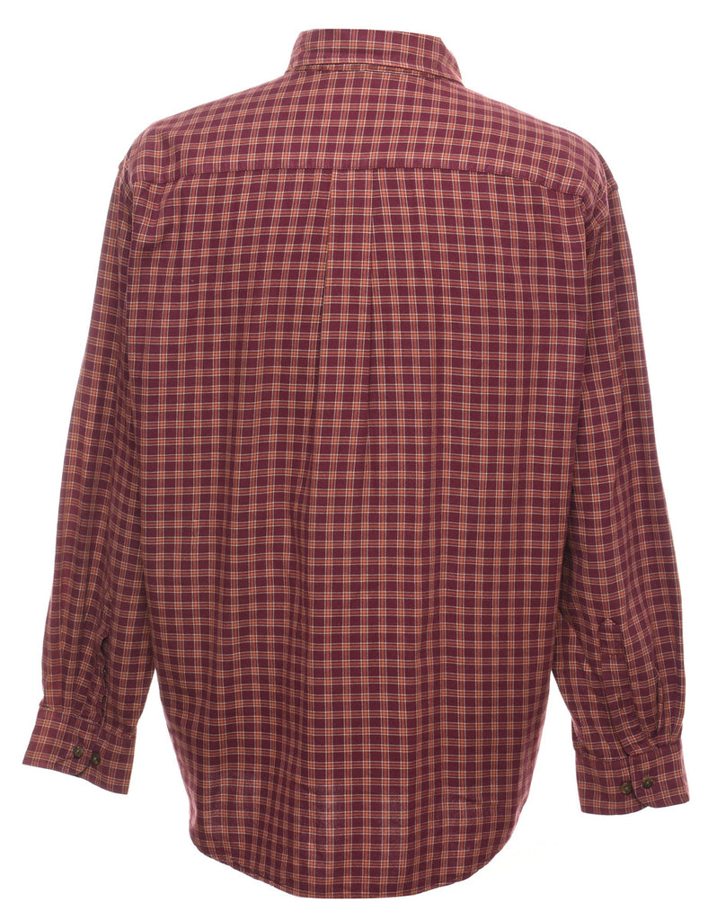 Maroon Checked Shirt - XL
