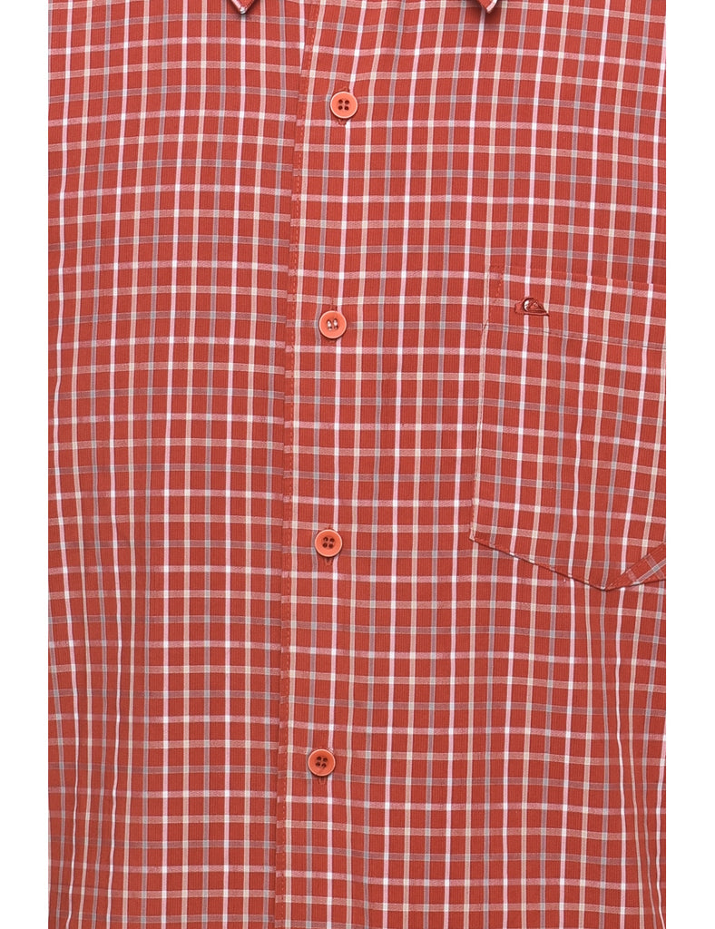 Maroon Checked Shirt - XL