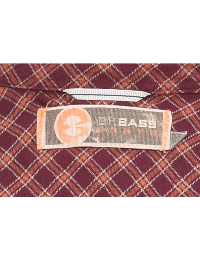 Maroon Checked Shirt - XL